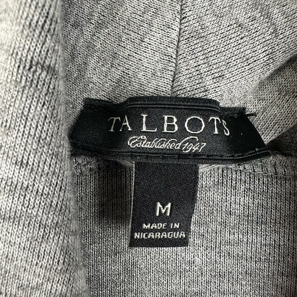 Talbots Sweater Womens Medium Gray Button Front Cardigan Wool Blend Lagenlook - Picture 7 of 12